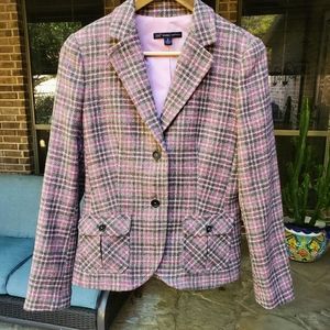 EUC Brooks Brothers Pink Plaid Blazer 4